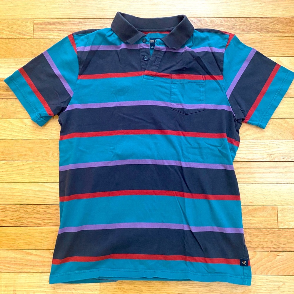 Roark Revival Fergus Knit Block Polo Shirt - M
